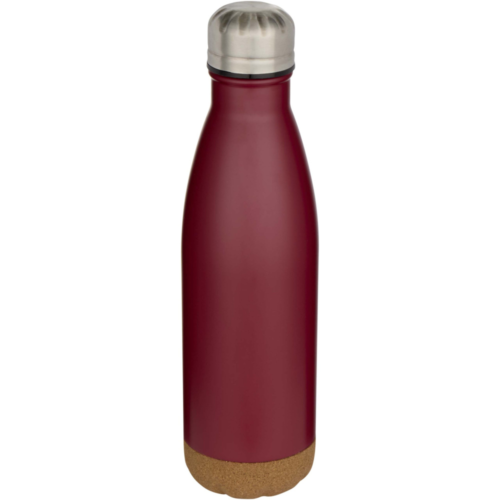 Logo trade promotional product photo of: Cove 500 ml double wall vacuum insulated stainless steel water bottle with cork details